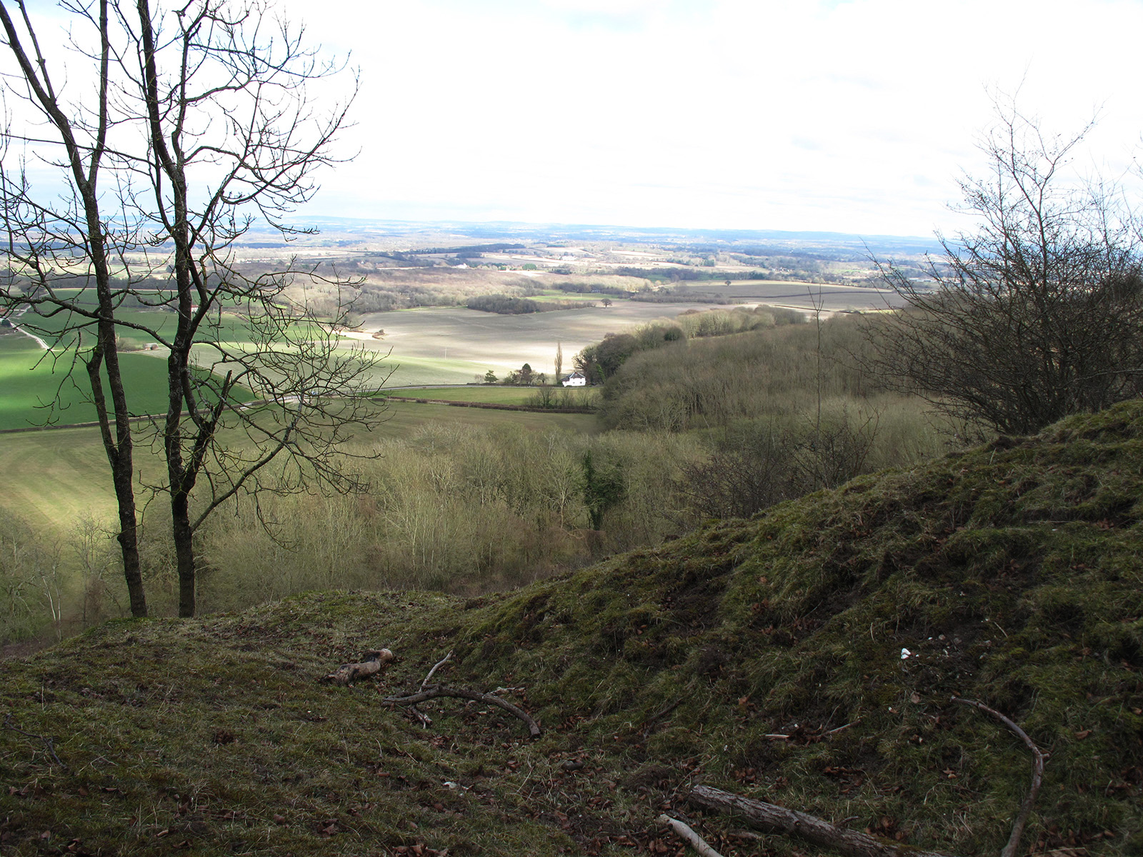 View from the South Downs across the Low Weald