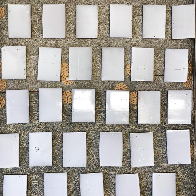 WIP images of surface development for @assembleofficial using beautiful 100% waste-based tiles by @granbyworkshop. #wip #architecture #reuse #ceramics #architecturalceramics #lwsjournal